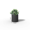 SKU_ Grey Cylindrical Flower Bed Flowerpot