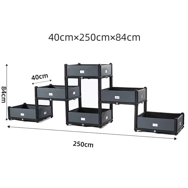 Multi - Layer Modular Balcony Planter With Drainagemodular Planter Box