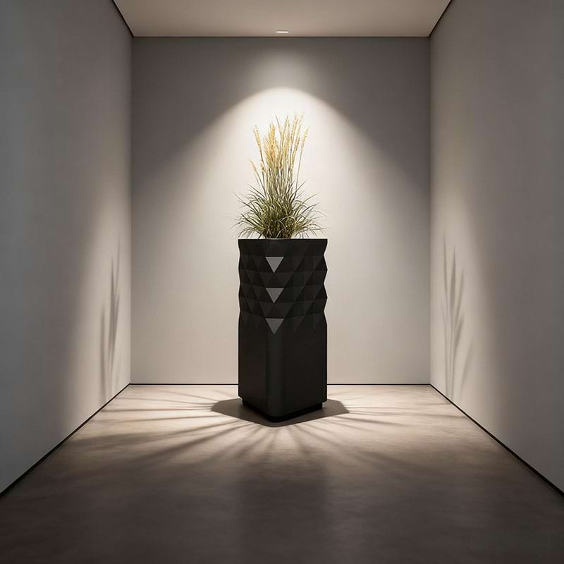 Diamond-Textured Vertical Indoor Planter