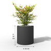 SKU_ Grey Cylindrical Flower Bed Flowerpot