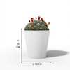 SKU_ Medium White Conical Flowerpot
