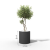 SKU_ Grey Cylindrical Flower Bed Flowerpot
