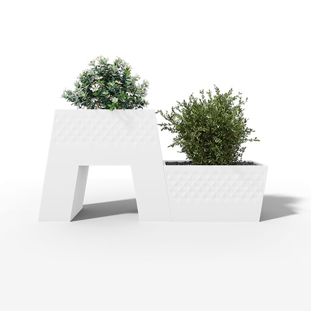 White Shop Outdoor Geometric Planter