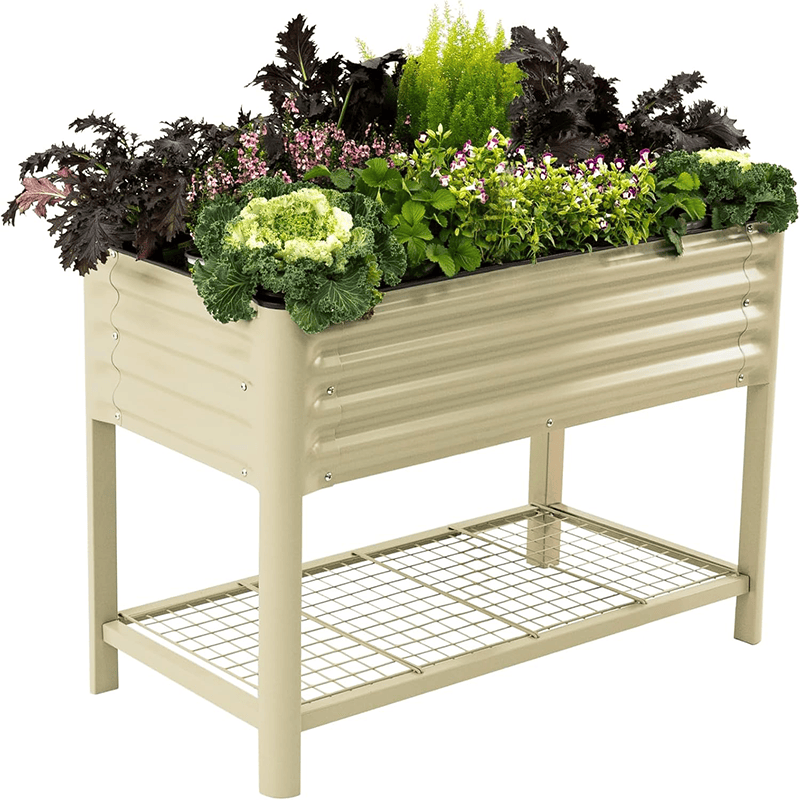 Outdoor Courtyard Metal Storage Planter