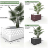 Modern White Diamond-Textured Corner Flower Box