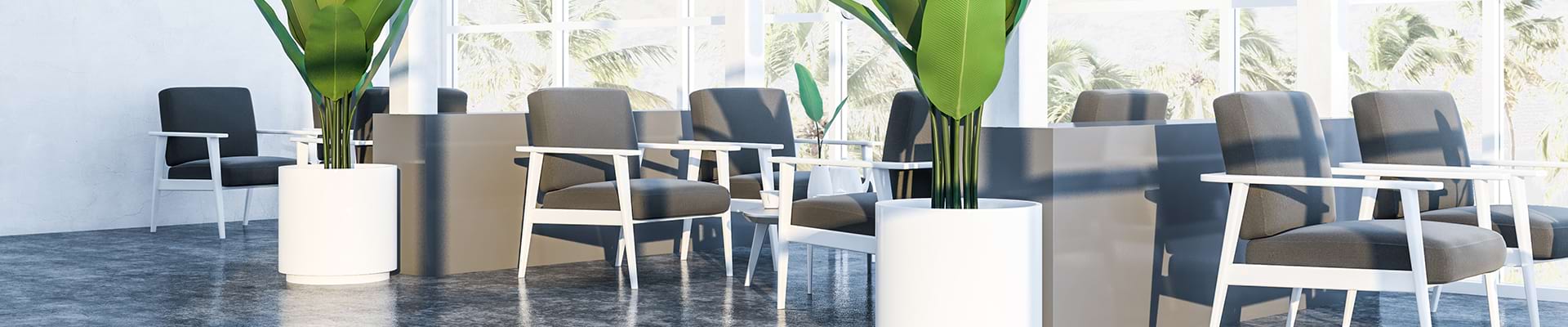 Indoor planters for art galleries and exhibition spaces